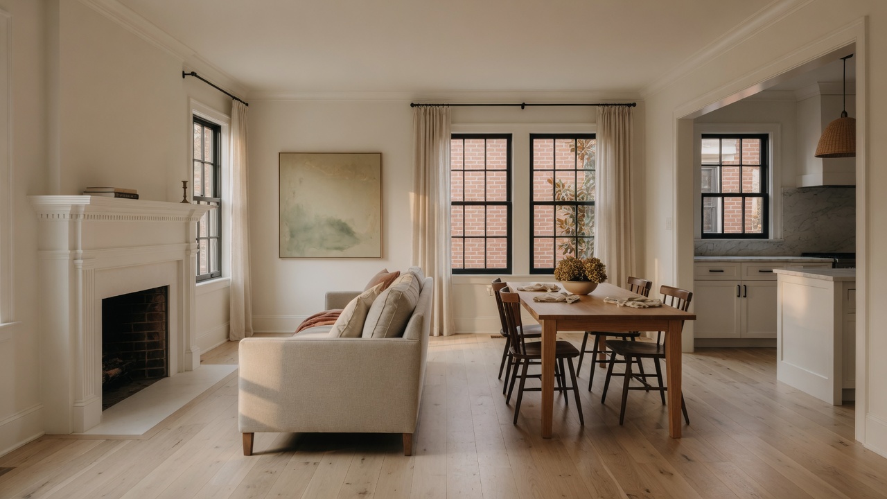 Open living and dining after a whole-home remodel